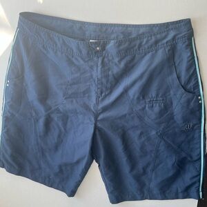 Wilson Navy Athletic Shorts with Teal Trim